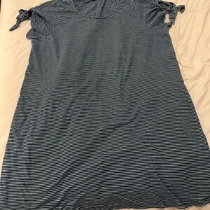 Striped Blue and White Dress